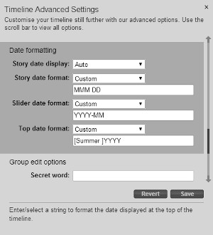 Customised Date Formatting options in Advanced Settings